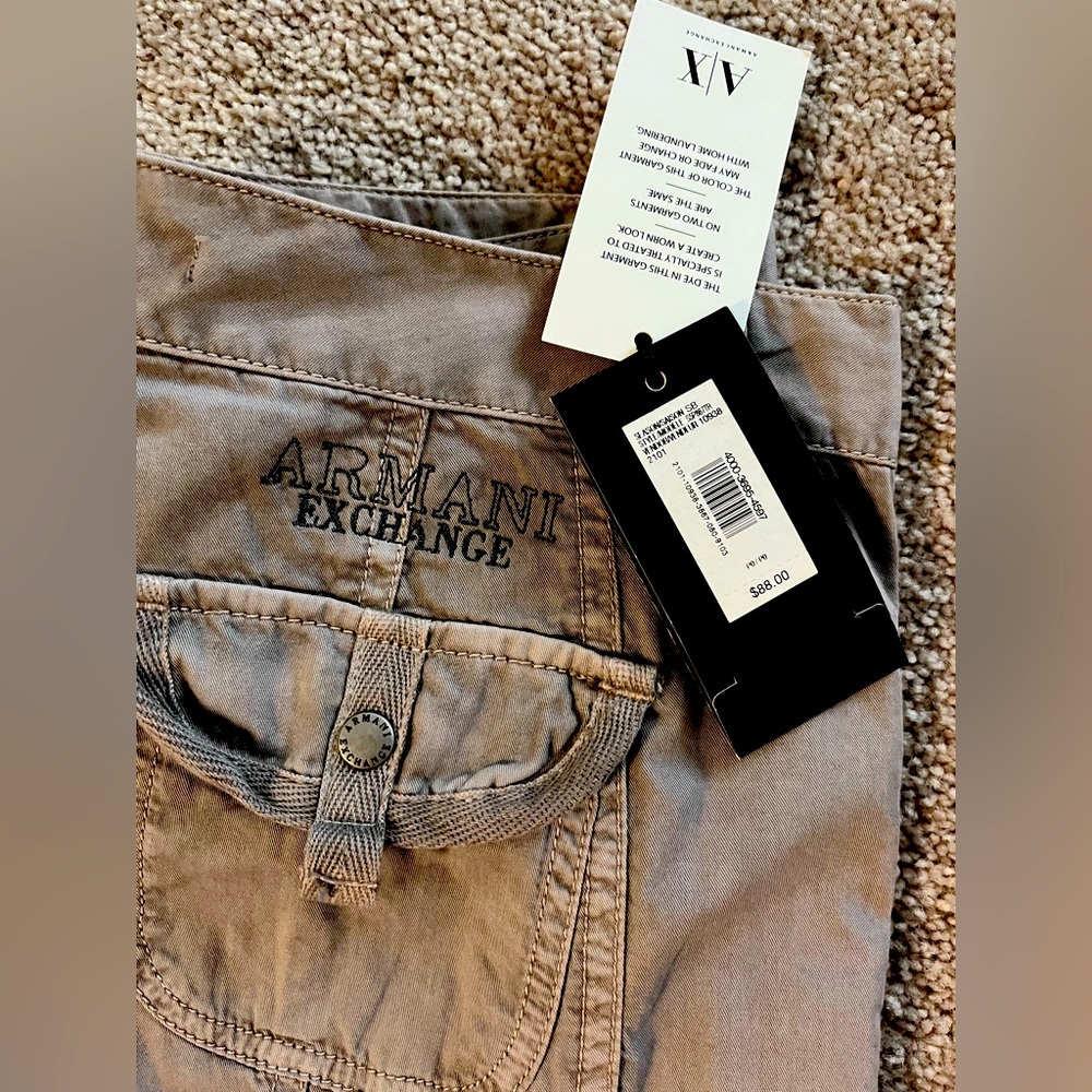 ARMANI EXCHANGE NEW w/ tags light gray CARGO style pants